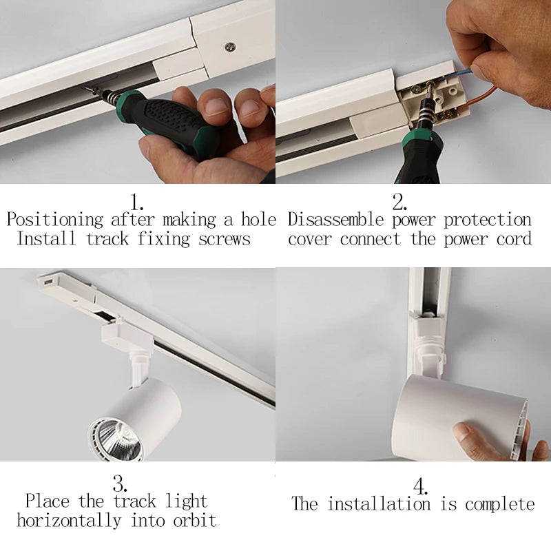 Led Track Light Spot Led Rail Lighting COB Light Fixture Led Spot Lights 220v Ceiling Spots Lamp For Kitchen Clothing Shop Store