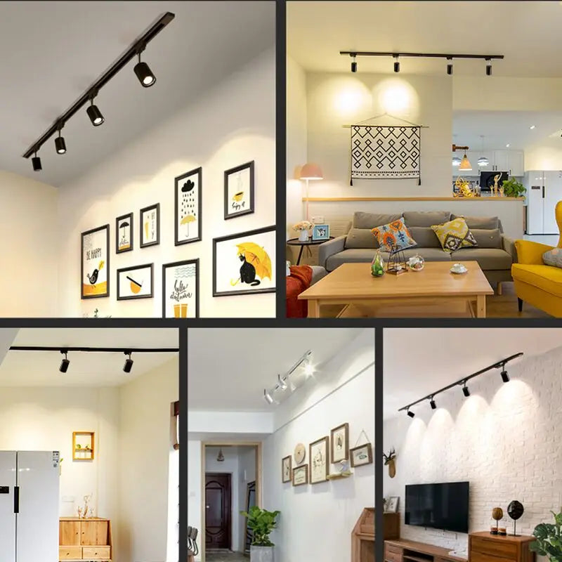 Led Track Light Spot Led Rail Lighting COB Light Fixture Led Spot Lights 220v Ceiling Spots Lamp For Kitchen Clothing Shop Store