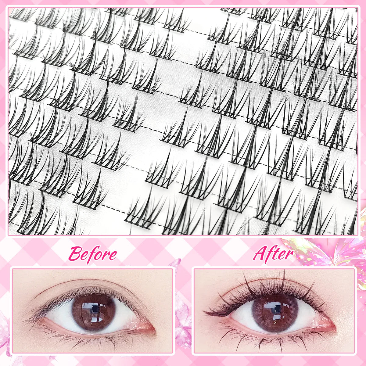 320PCS/Glue-Free D-Curl Mixed Length, DIY-Friendly for Music Festivals, Christmas, Halloween, and Other Holidays