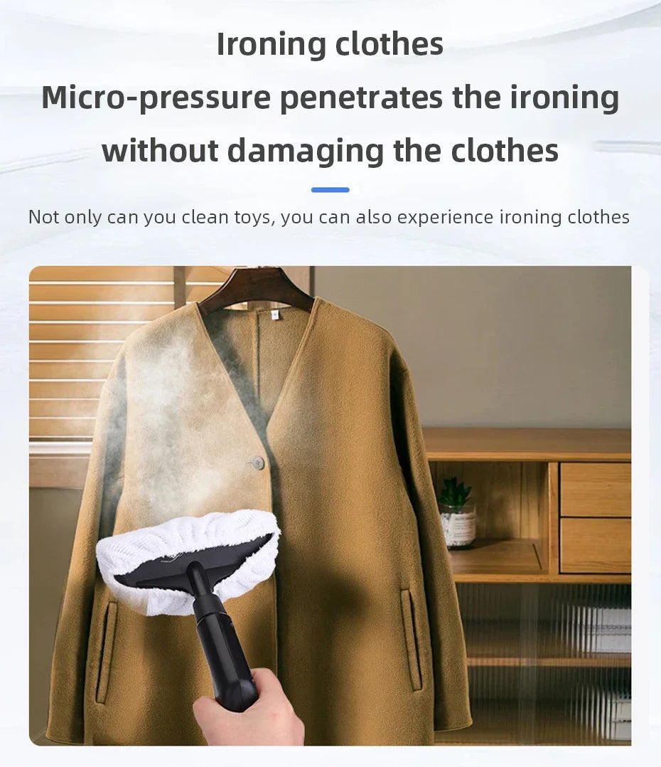 Multi-functional Handheld Steam Cleaner 3Bar High Pressure 3-Speed 1200W Portable Steam Clean Machine for Home Kitchen Clothes
