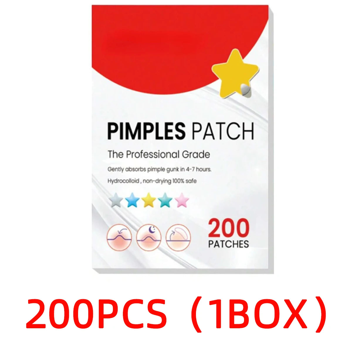 200/600/1000 PCS of Acne Stickers Holiday Party Stickers Star Decoration Stickers Halloween Acne Patch