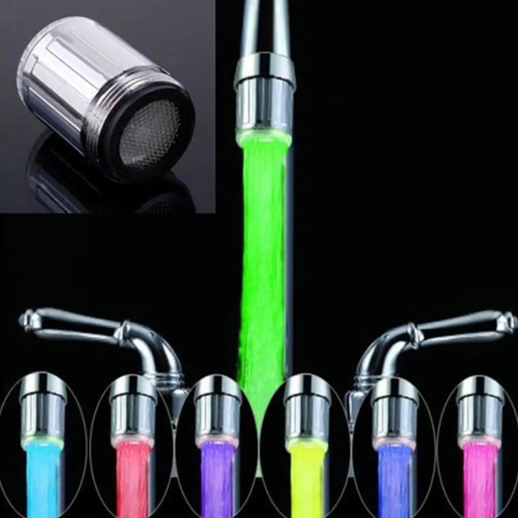 LED Light Faucet,Utility Sink Tap Replacement Part For Kitchen,LED Water Faucet Light Colorful Changing Glow Kitchen Tap Nozzle