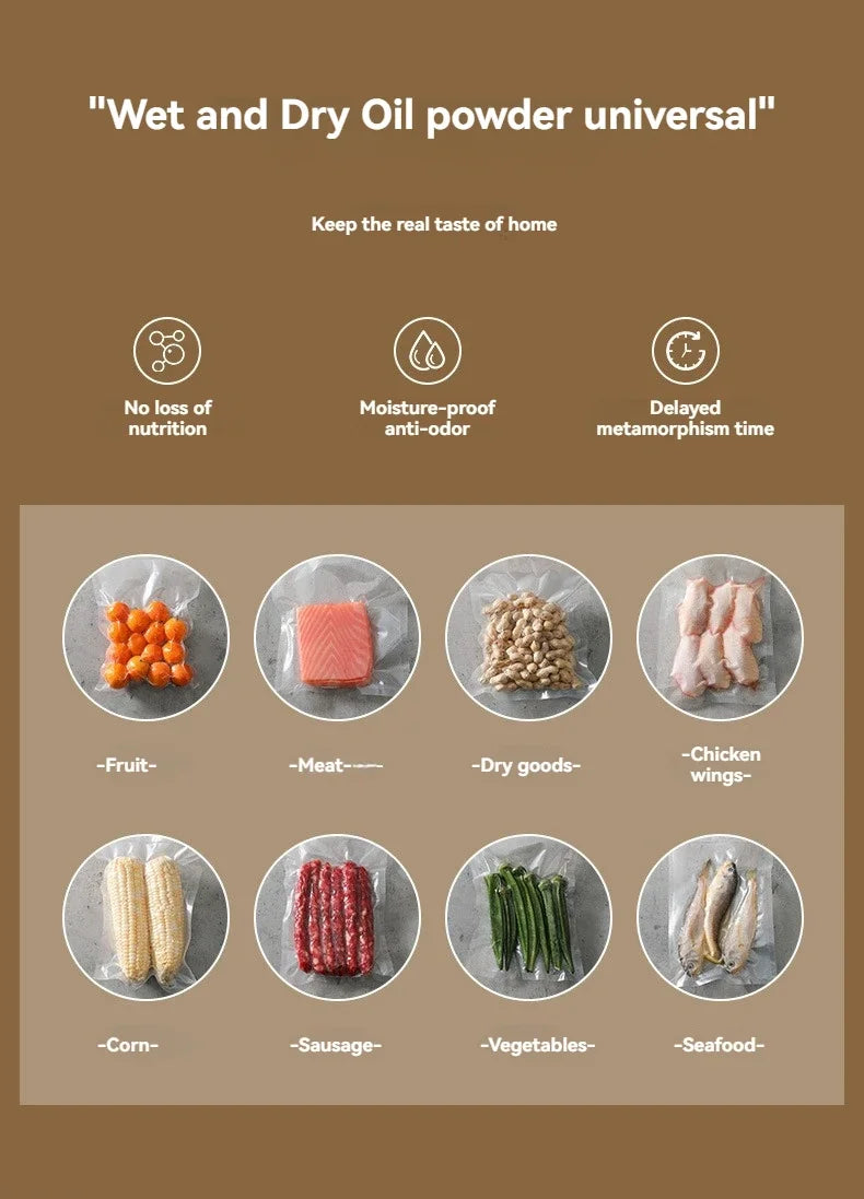 Food Sealing Portable Home Vacuum Kitchen Helper 220V Automatic Packaging Machine Food Vacuum Sealing Machine