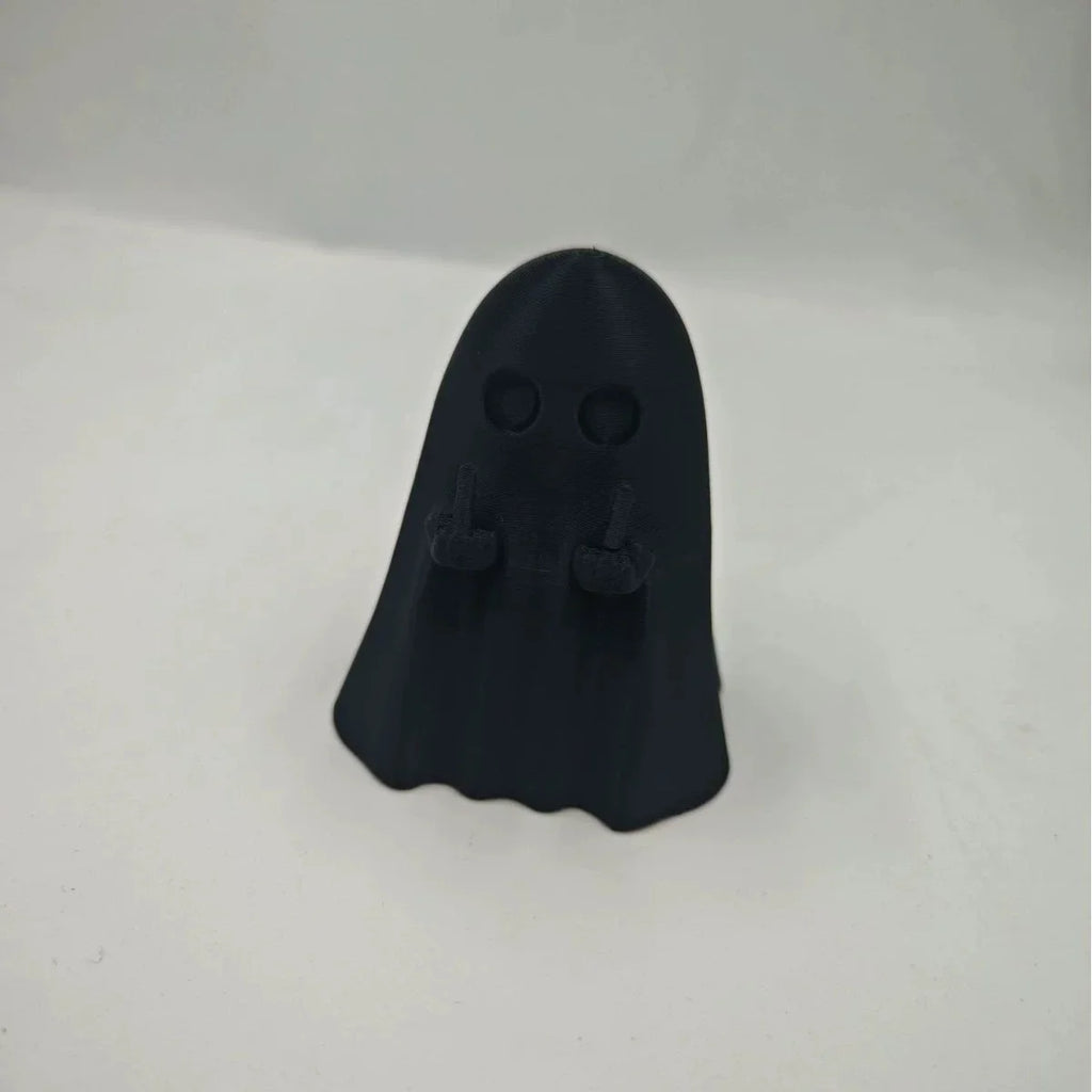 1 PCSCute Ghost Resin Statue With Middle Finger Spooky Halloween Decor For Shelf Mantel Coffee Table Display Home Party Ornament