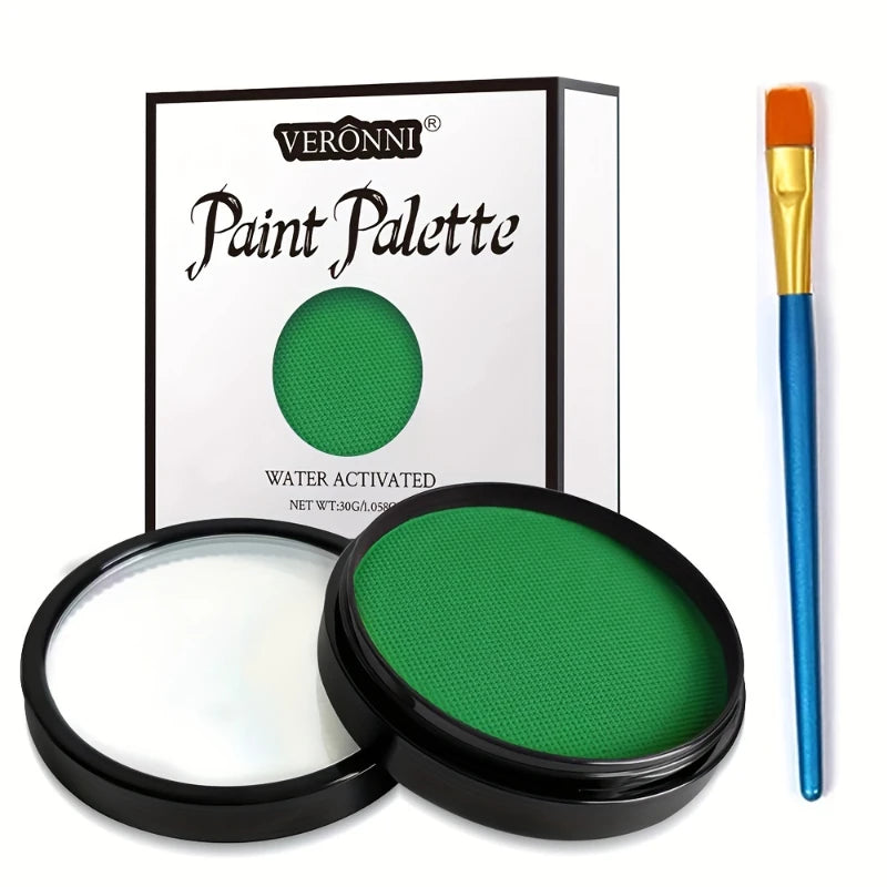 30G Professional Face And Body Paint,Safe,Single Color for Halloween And Christmas Makeup,Water Activated Face & Body Paint