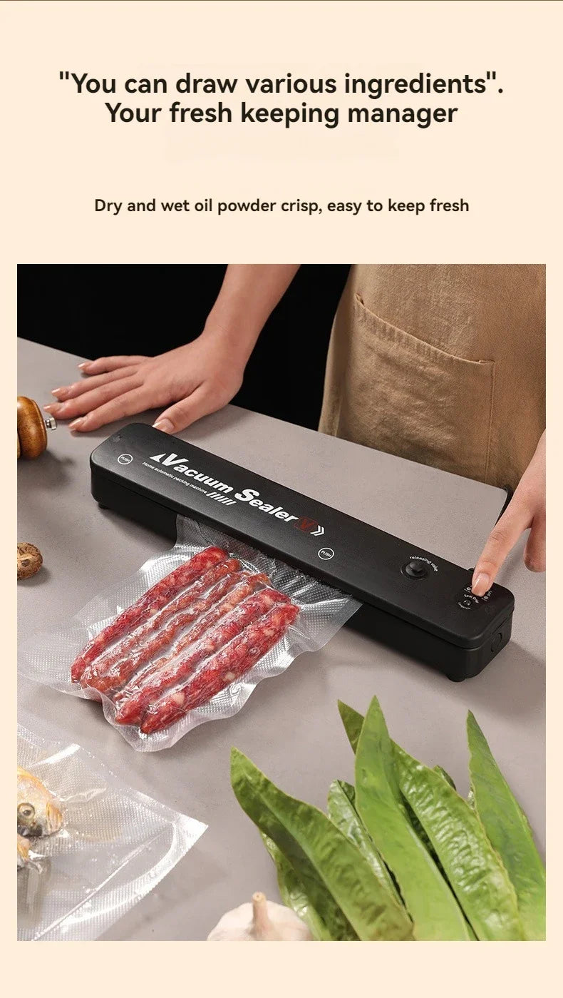 Food Sealing Portable Home Vacuum Kitchen Helper 220V Automatic Packaging Machine Food Vacuum Sealing Machine
