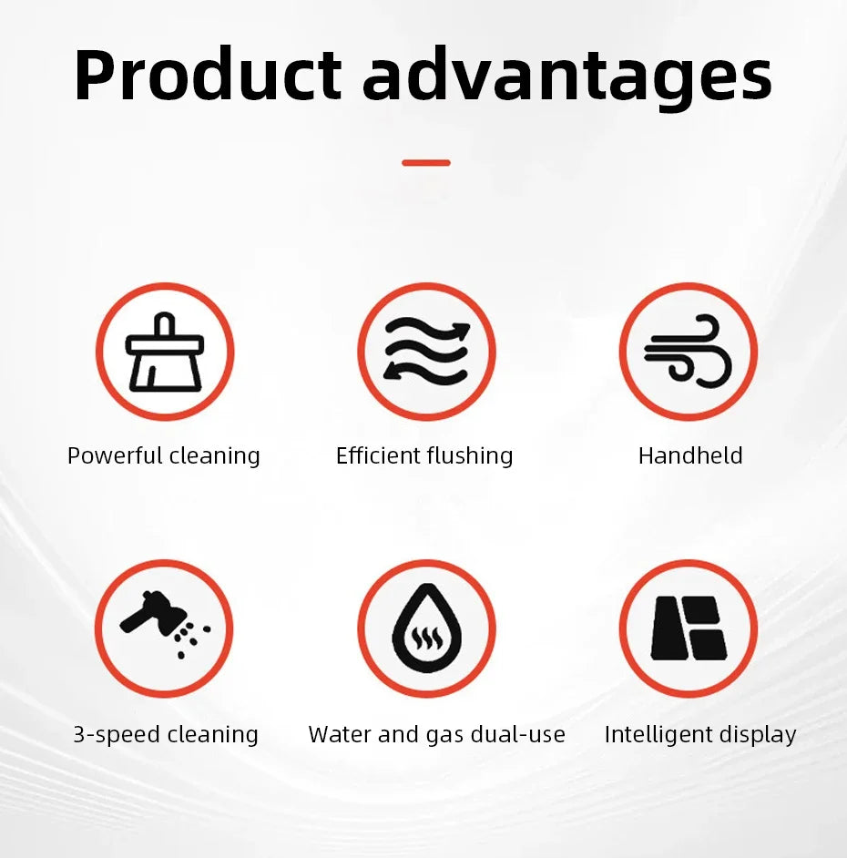 Multi-functional Handheld Steam Cleaner 3Bar High Pressure 3-Speed 1200W Portable Steam Clean Machine for Home Kitchen Clothes