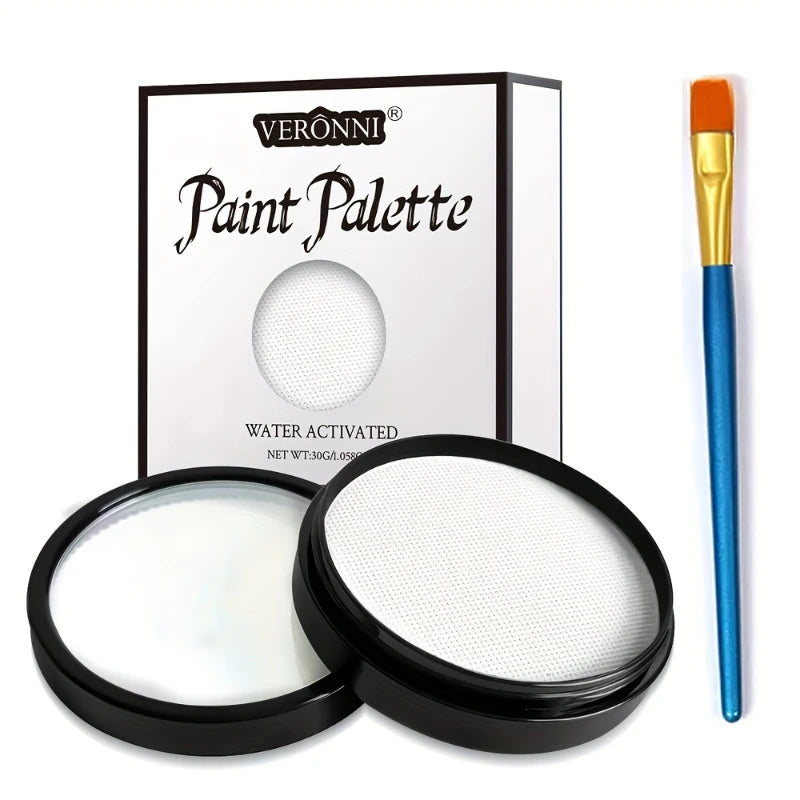 30G Professional Face And Body Paint,Safe,Single Color for Halloween And Christmas Makeup,Water Activated Face & Body Paint