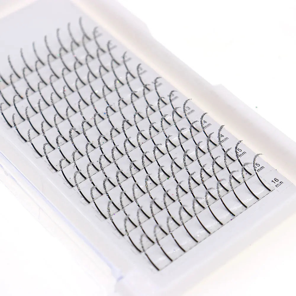 Silver Shiny Glitter Eyelash Extensions Suitable for Daily Wear Parties Weddings Halloween And Christmas Festive Holiday Style