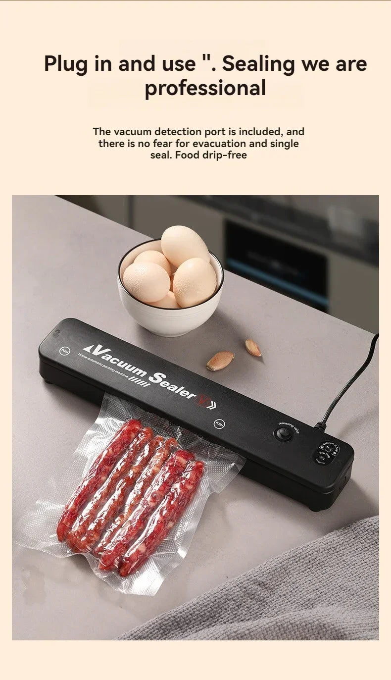 Food Sealing Portable Home Vacuum Kitchen Helper 220V Automatic Packaging Machine Food Vacuum Sealing Machine