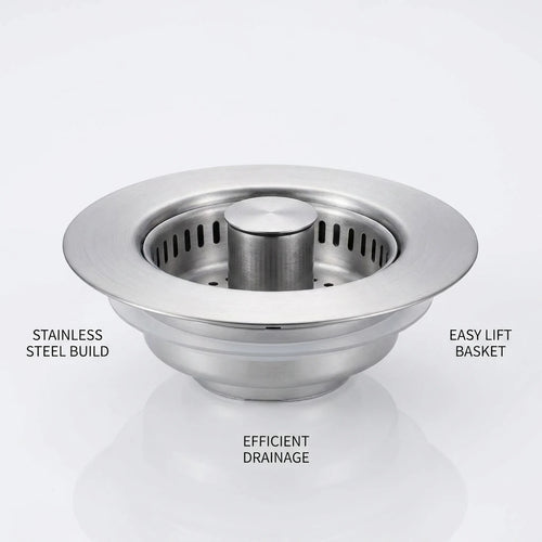 3-in-1 Sink Strainer Pop-Up Stopper with Anti-Clog Basket And Odor Filter Kitchen Sink Drain with Basket Strainer And Stopper