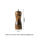 5" 8" 10" Salt and Pepper Grinder, Solid Wood Spice Pepper Mill with Strong Adjustable Ceramic Grinder Kitchen Cooking Tools