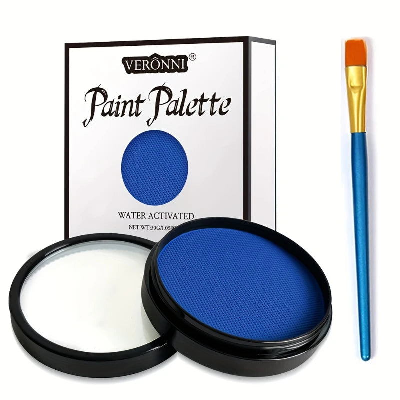 30G Professional Face And Body Paint,Safe,Single Color for Halloween And Christmas Makeup,Water Activated Face & Body Paint