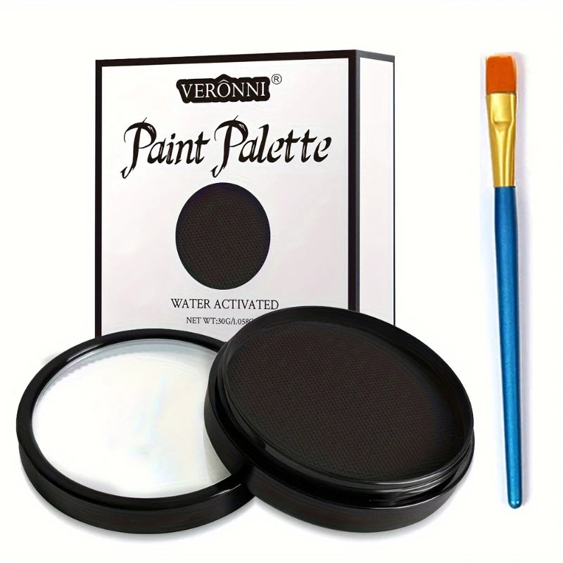 30G Professional Face And Body Paint,Safe,Single Color for Halloween And Christmas Makeup,Water Activated Face & Body Paint