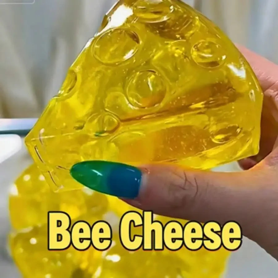 1pc Honeycomb Cheese Shaped Squeeze Stress Relief Toy, Slow Rebound Soft Decompression Tool Suitable For Office & Study To Relieve Anxiety