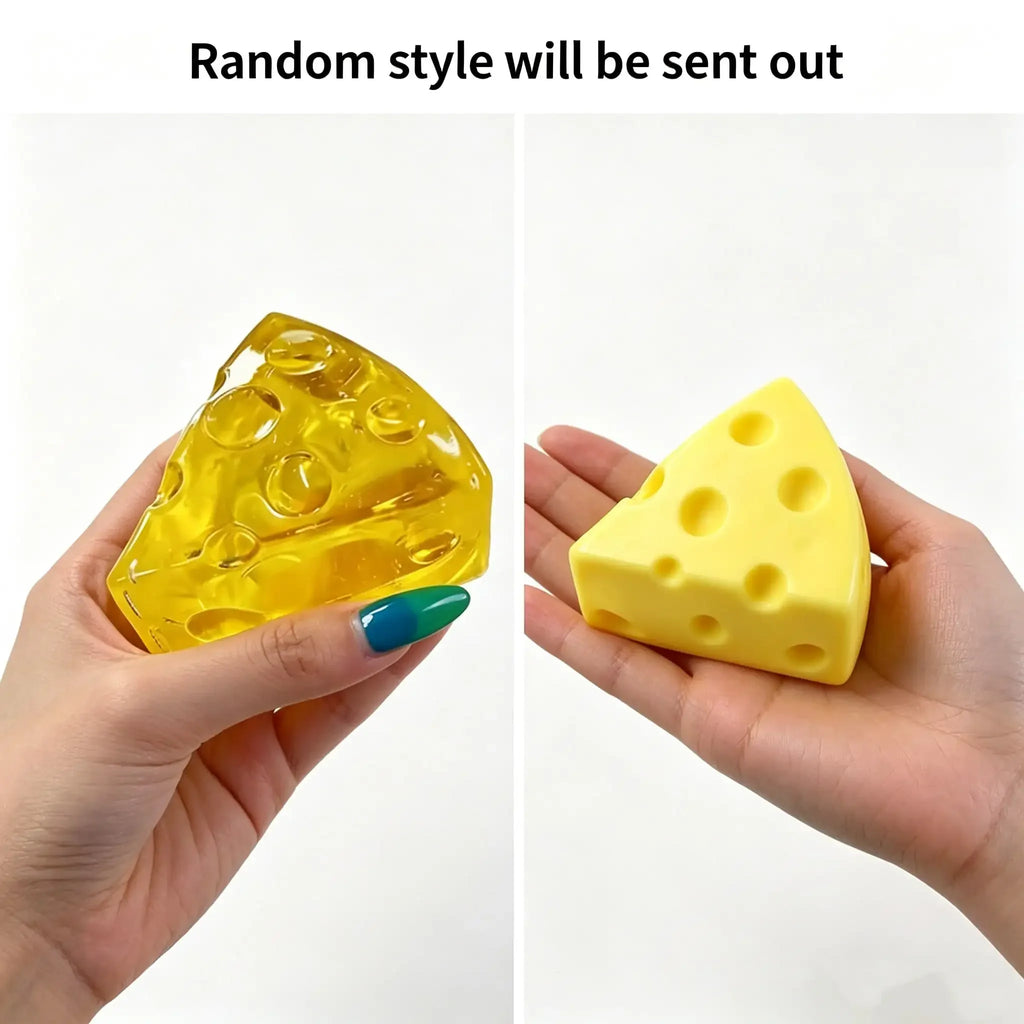 1pc Honeycomb Cheese Shaped Squeeze Stress Relief Toy, Slow Rebound Soft Decompression Tool Suitable For Office & Study To Relieve Anxiety