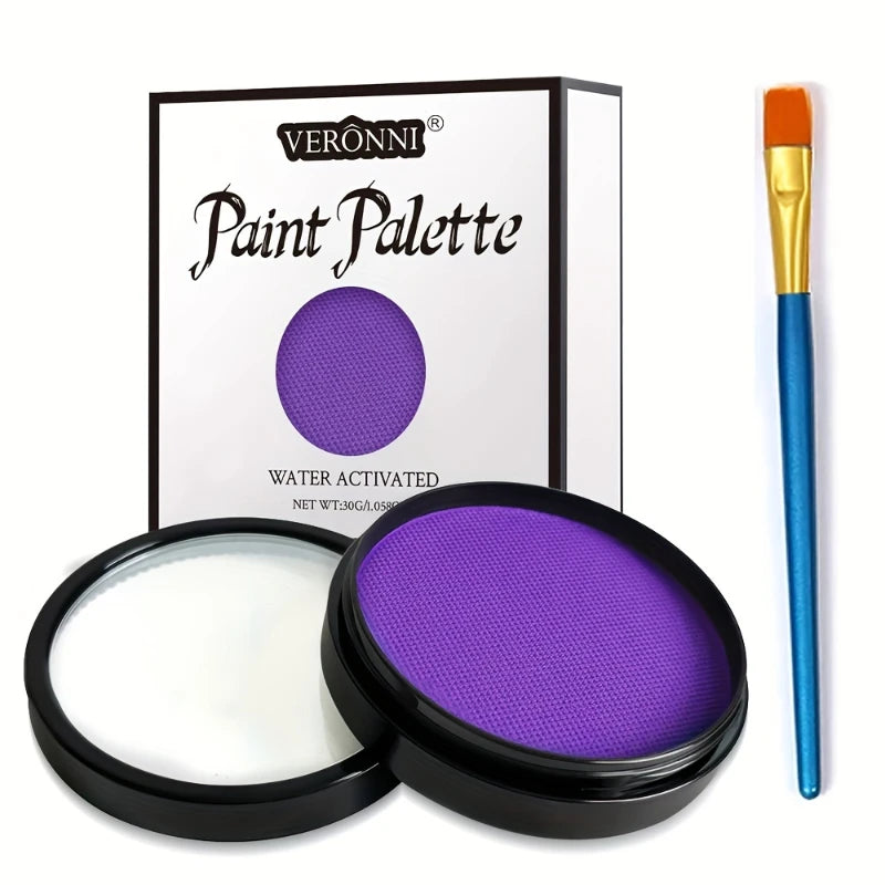 30G Professional Face And Body Paint,Safe,Single Color for Halloween And Christmas Makeup,Water Activated Face & Body Paint