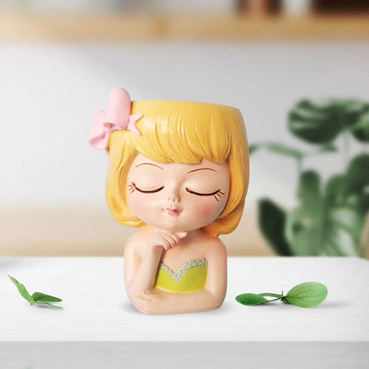 Face Planters Pots Tabletop Decorative Decor Flower Vase Statue Fairy Flowerpot for Cafe Kitchen Drawing Room Bedroom Office