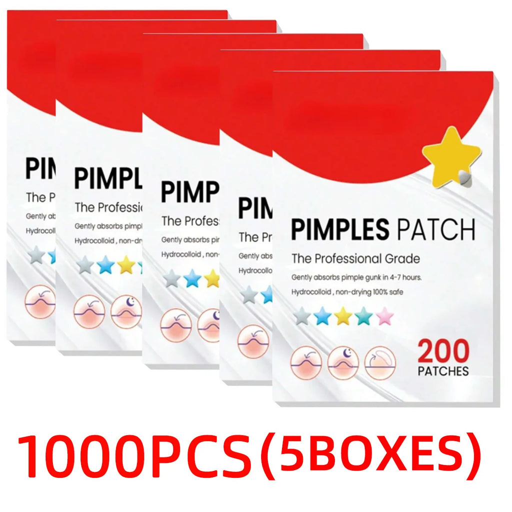 200/600/1000 PCS of Acne Stickers Holiday Party Stickers Star Decoration Stickers Halloween Acne Patch