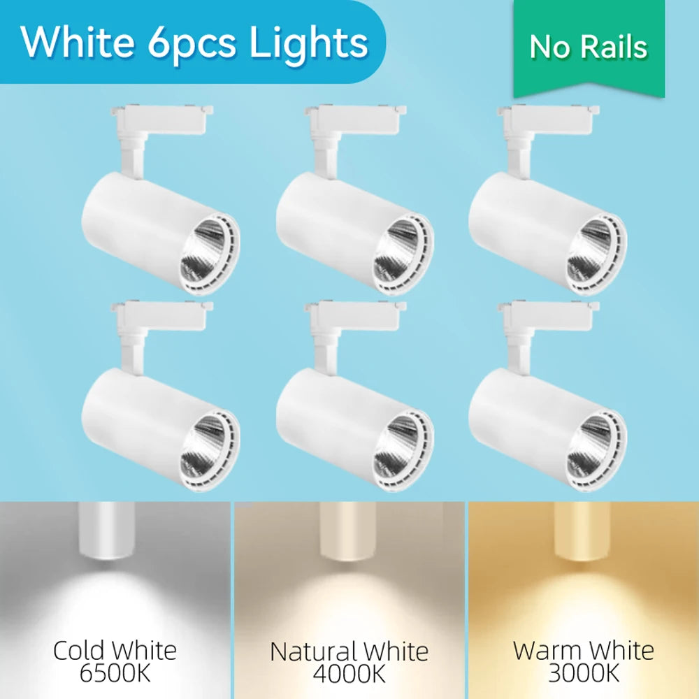 Led Track Light Spot Led Rail Lighting COB Light Fixture Led Spot Lights 220v Ceiling Spots Lamp For Kitchen Clothing Shop Store