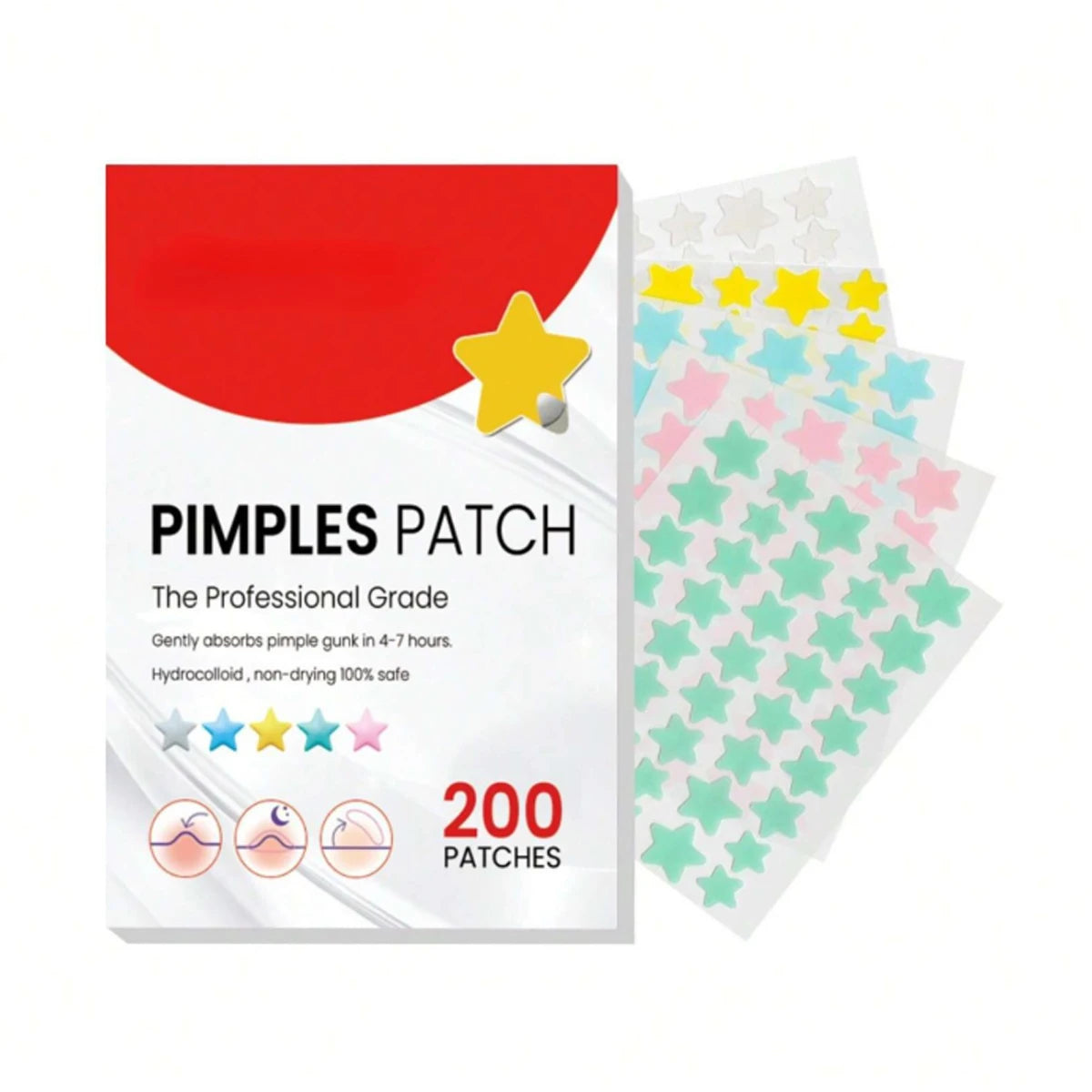 200/600/1000 PCS of Acne Stickers Holiday Party Stickers Star Decoration Stickers Halloween Acne Patch