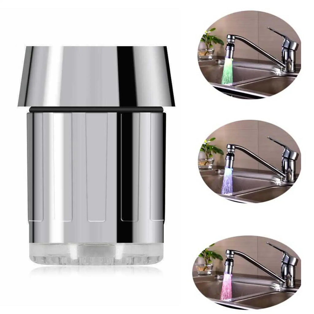 LED Light Faucet,Utility Sink Tap Replacement Part For Kitchen,LED Water Faucet Light Colorful Changing Glow Kitchen Tap Nozzle