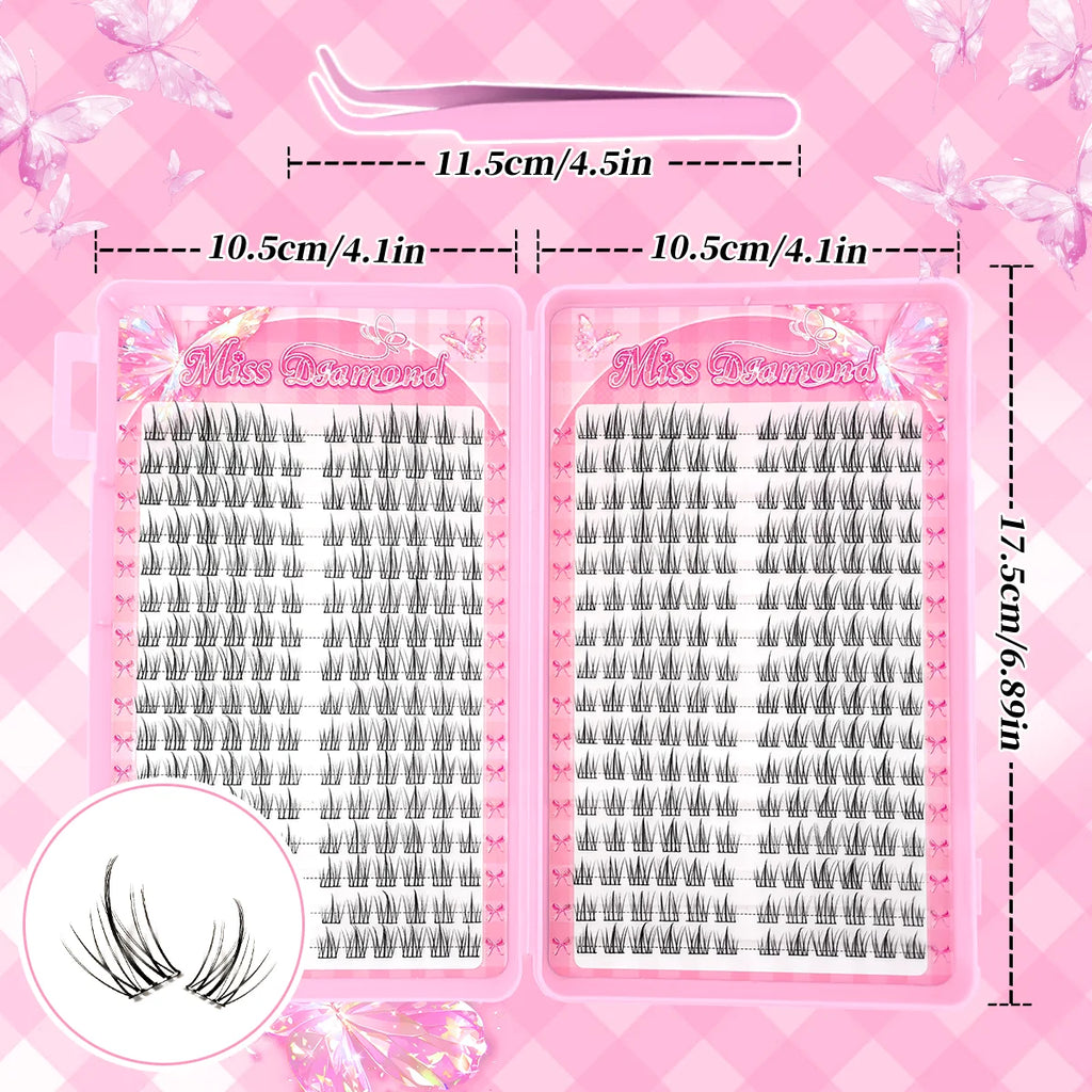 320PCS/Glue-Free D-Curl Mixed Length, DIY-Friendly for Music Festivals, Christmas, Halloween, and Other Holidays