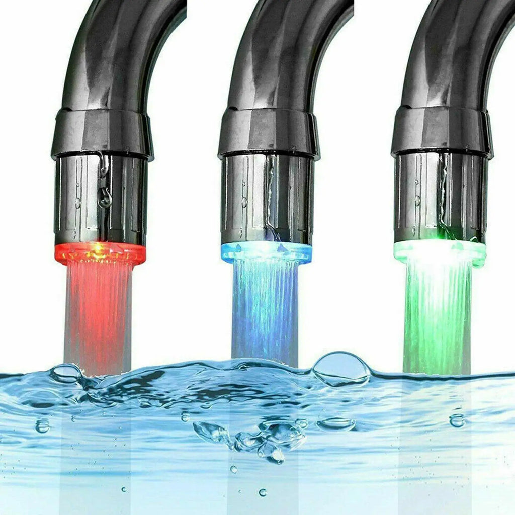 LED Light Faucet,Utility Sink Tap Replacement Part For Kitchen,LED Water Faucet Light Colorful Changing Glow Kitchen Tap Nozzle