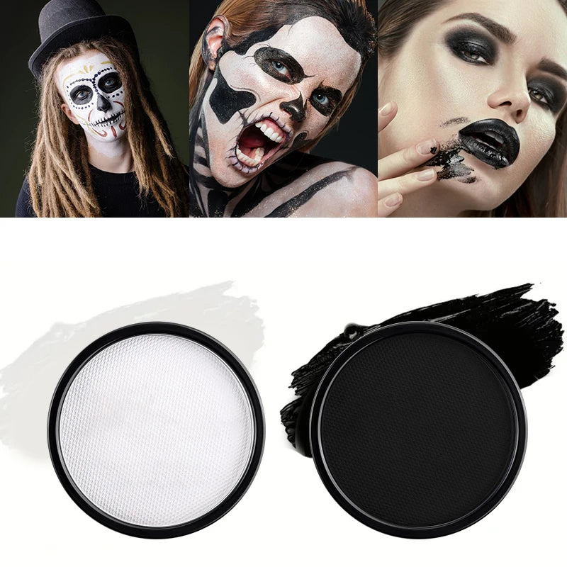 30G Professional Face And Body Paint,Safe,Single Color for Halloween And Christmas Makeup,Water Activated Face & Body Paint